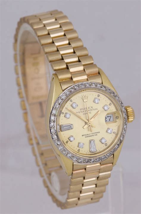 lady rolex gold|18k gold rolex women's watch.